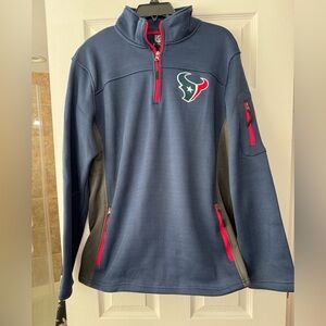 🏈🆕NFL Team Apparel Houston Texans Fleece Quarter Zip Pullover, Large🏈